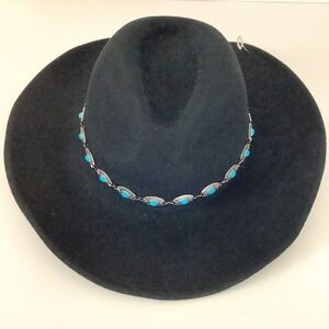 Outback Trading Black Wool Western Water Repellent UPF Protection Fedora Hat